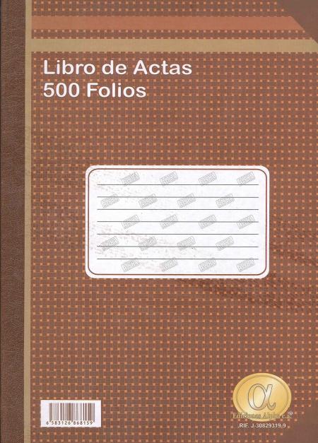 LIBRO DE ACTAS 400 FOLIOS INDUCONTABLES